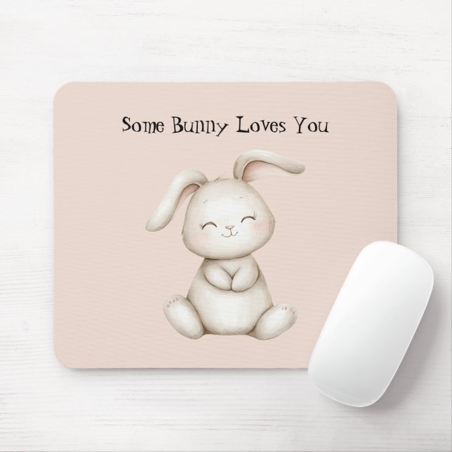 Some Bunny Loves You Mouse Mat (With Mouse)