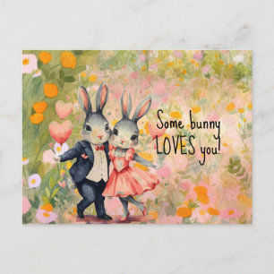 Some Bunny Loves You Mr. & Mrs. Postcard