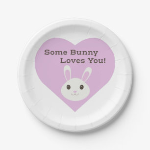 Some Bunny Loves You Paper Plate