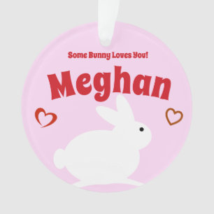 Some Bunny Loves You Personalised Ornament