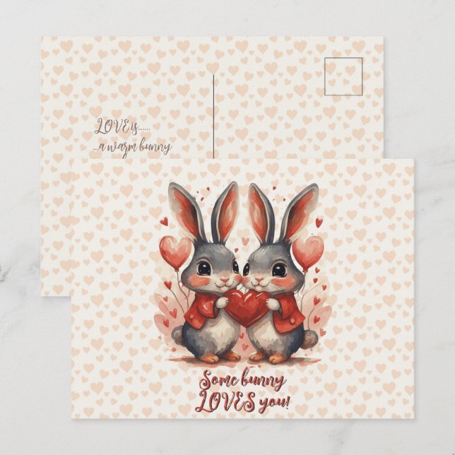Some Bunny Loves You Postcard (Front/Back)