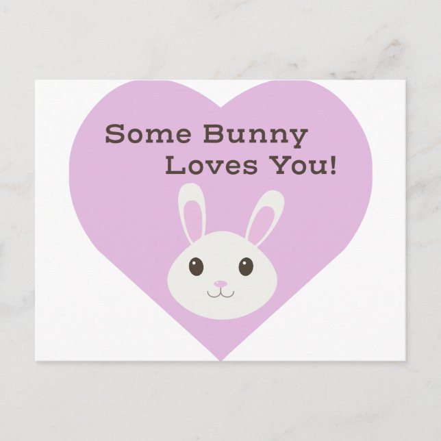 Some Bunny Loves You Postcard (Front)