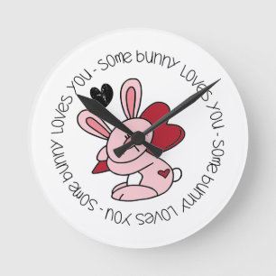 Some Bunny Loves You Round Clock