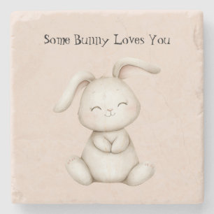 Some Bunny Loves You Stone Coaster