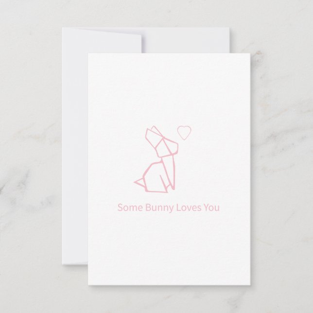 Some Bunny Loves You Thank You Card (Front)