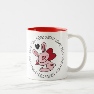 Some Bunny Loves You Two-Tone Coffee Mug