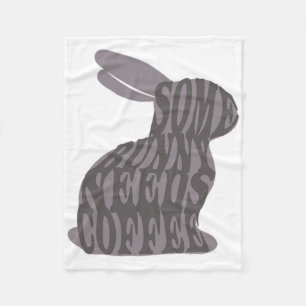 Some Bunny Needs Coffee Easter Bunny Coffee Lover Fleece Blanket