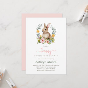 Some Bunny Special Floral baby shower Invitation