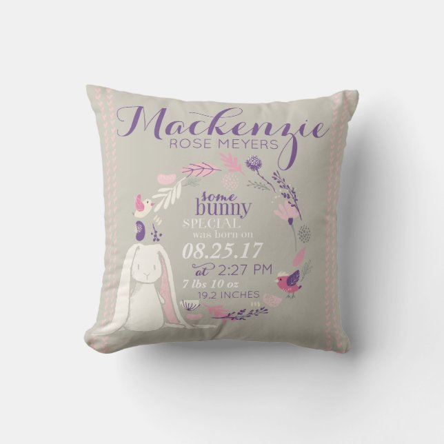 Some Bunny Special Nursery Keepsake Cushion (Front)