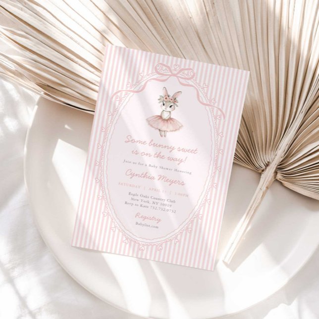 Some Bunny Sweet on the Way Baby Shower Invitation (Creator Uploaded)