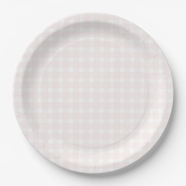 Some Bunny Sweet Pink Baby Shower  Paper Plate (Front)