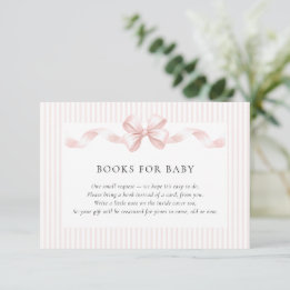 Some Bunny Sweet Pink Girl Baby Shower Enclosure Card