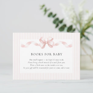 Some Bunny Sweet Pink Girl Baby Shower Enclosure Card