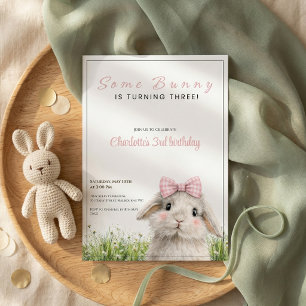 Some Bunny Third Birthday  Invitation