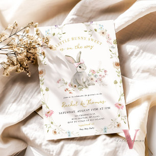 Some Bunny Wildflower Baby Shower Gender Reveal Invitation