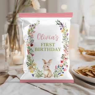 Some Bunny Wildflower Birthday Chip Bag Wrapper