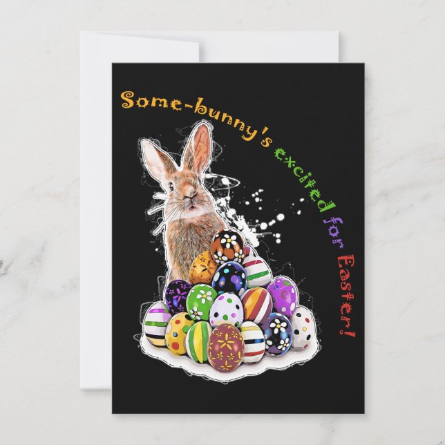 Some-bunny's excited for Easter! Card (Front)
