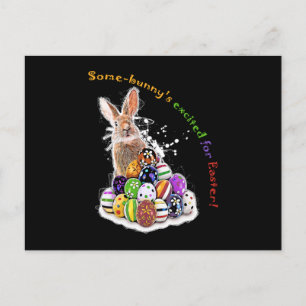 Some-bunny's excited for Easter! Holiday Postcard