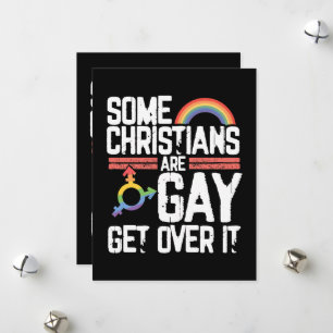 Some Christians Are Gay Get Over It Holiday Card