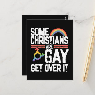  Some Christians Are Gay Get Over It Postcard