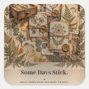 Some Days Stick Memory Keepsake Tee Square Sticker