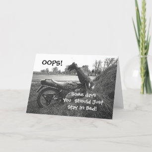 "SOME DAYS YOU SHOULD JUST STAY IN BED" CARD