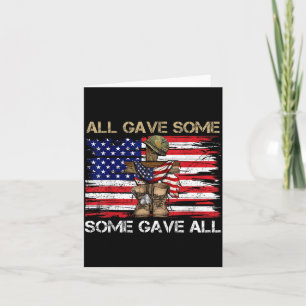 Some Gave Memorial Day Patriotic Flag USA Veterans Card