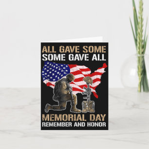 Some Gave Memorial Day Remember Honour Fallen Card