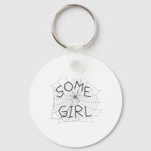 Some Girl Spider Web Ck To School Key Ring