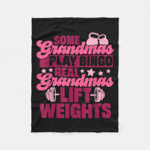 Some grandmas play bingo real grandmas lift weight fleece blanket