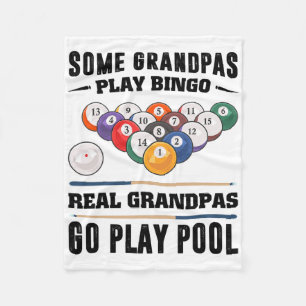 Some Grandpas Play Bingo Real Grandpas Go Play Poo Fleece Blanket