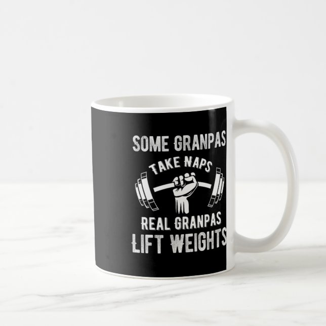Some Grandpas Play Bingo Real Grandpas Lift Weight Coffee Mug (Right)