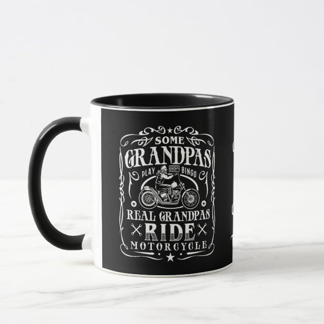 Some Grandpas Play Bingo Real Grandpas Ride Motors Mug (Left)