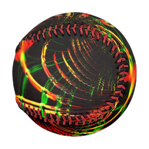 Some grass leaves, fire colours in 'flower petals' baseball
