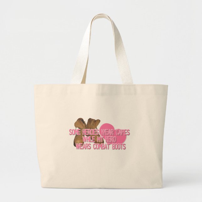Some Heroes Wear Capes Large Tote Bag (Front)