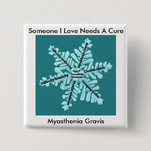 Some I Love Needs A Cure- Myasthenia Gravis 15 Cm Square Badge