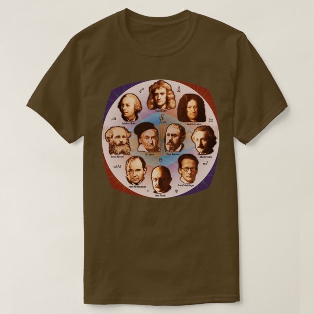 Some Math Physics and Quantum Mechanics Greats T-Shirt (Design Front)