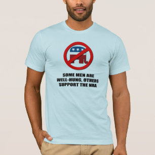 Some men are well-hung, others support the NRA T-Shirt