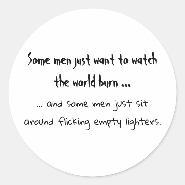 Some Men round sticker (Front)