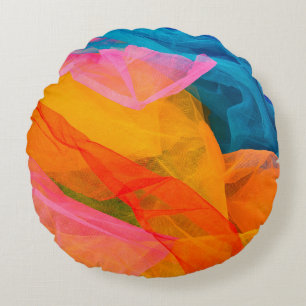 Some multicolored fabric. background,colour,craft, round cushion