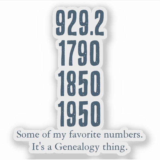 Some of my favorite numbers (Front)