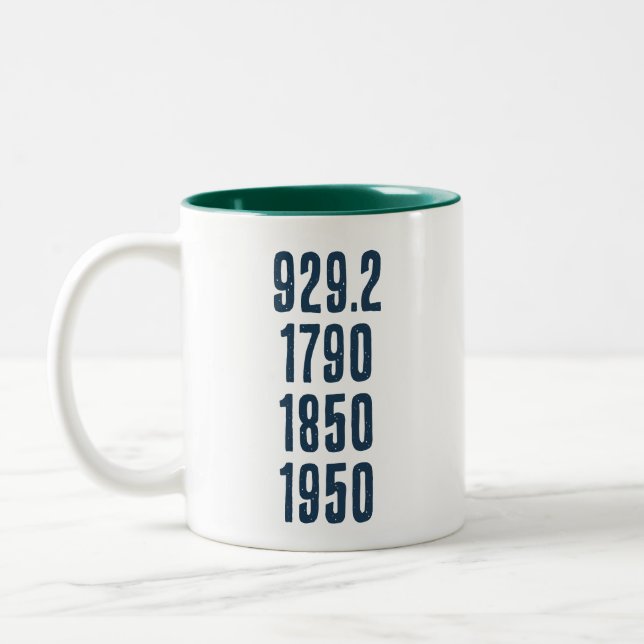 Some of my favourite numbers Two-Tone coffee mug (Left)