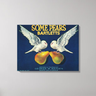 Some Pears Pear Crate LabelNapa, CA Canvas Print