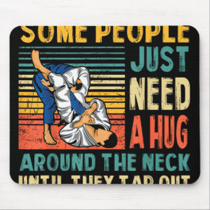 Some People Just Need A Hug Vintage Bjj Brazilian  Mouse Mat