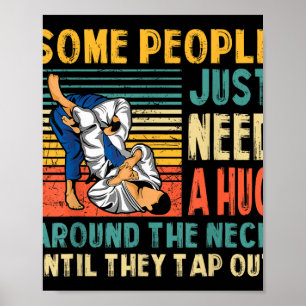 Some People Just Need A Hug Vintage Bjj Brazilian Poster