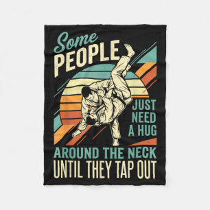 Some People Need a Hug BJJ Brazilian Jiu Jitsu Fleece Blanket