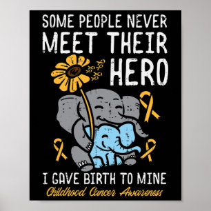Some People Never Meet Their Hero Childhood Cancer Poster