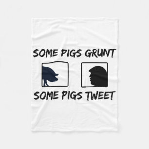 Some Pigs Grunt Fleece Blanket