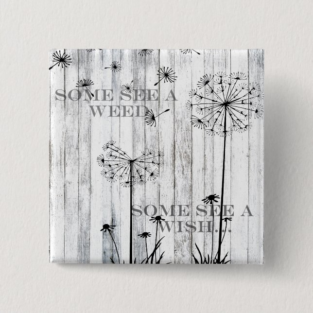Some See A Weed 15 Cm Square Badge (Front)