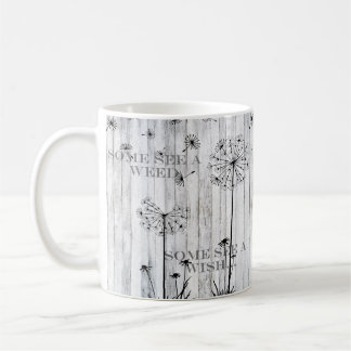 Some see a weed. Some see a wish. Dandelions Coffee Mug